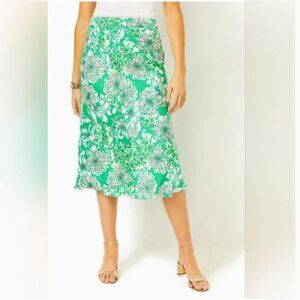 Lilly Pulitzer Rennox Midi Green Skirt size 6